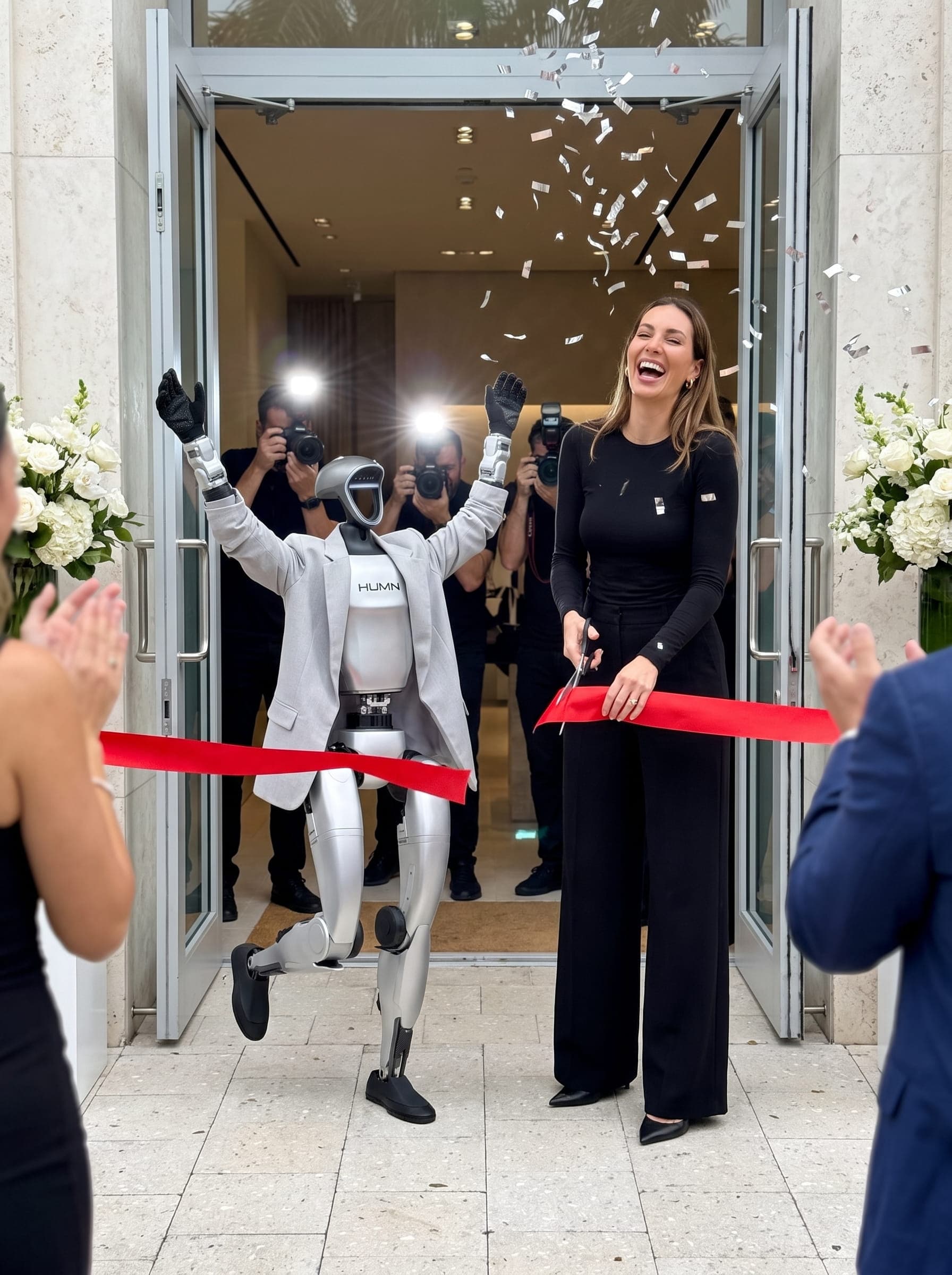 Jeff, el robot humanoide, en Miami: corte de cinta
