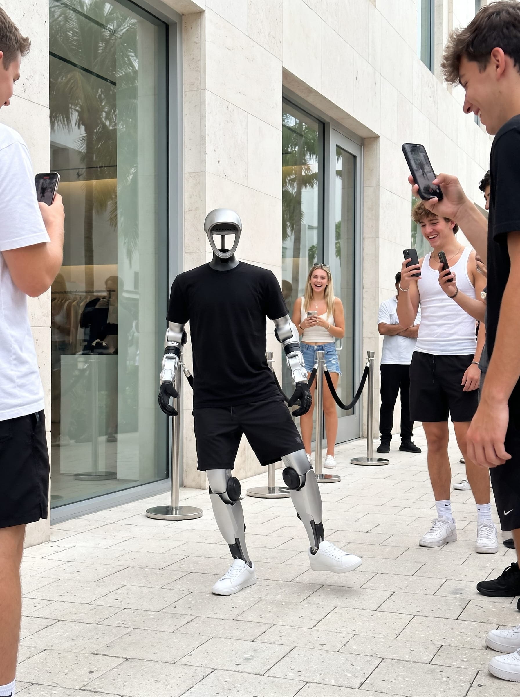Jeff, el robot humanoide, en Miami: lanzamiento de sneakers